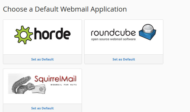 Webmail choices