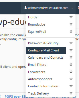webmail settings